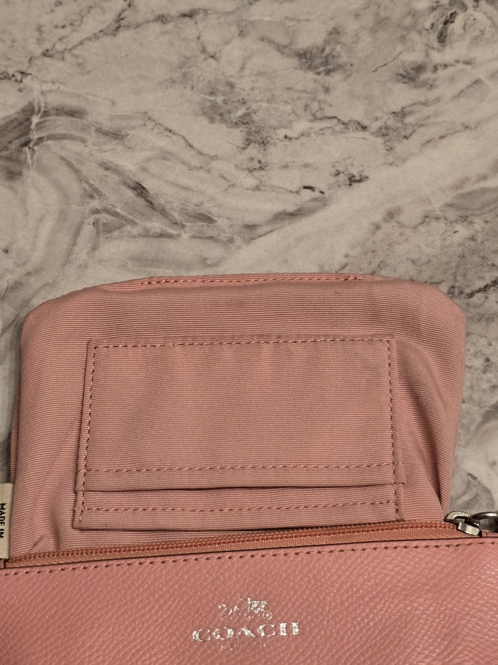 Coach Pink Pebbled Leather Wristlet - Picture 10 of 12